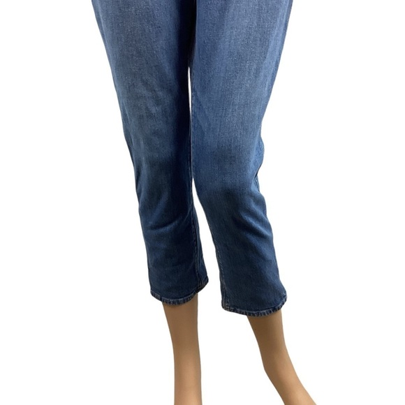 Hudson Riley Crop Straight Jeans Size 26 Blue Medium Wash Exposed Zipper - Picture 3 of 7